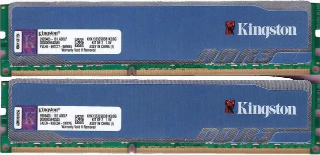 Main image of 8GB 2x4GB PC3-10600 Kingston HyperX KHX1333C9D3B1K2/8G DDR3-1333 Ram Memory Kit