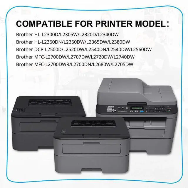 Alt view image 6 of 7 - 3 Pack Compatible With Brother DR630 Drum Unit HL-L2320D HL-L2340DW HL-L2360DW