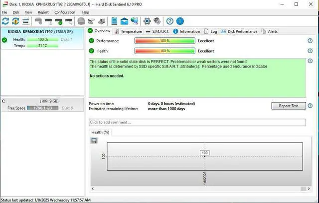 Alt view image 3 of 3 - (NOT FOR HOME PC!) KPM6XRUG1T92 1.92TB SAS 2.5" 24G RI G13 SSD Solid State Drive