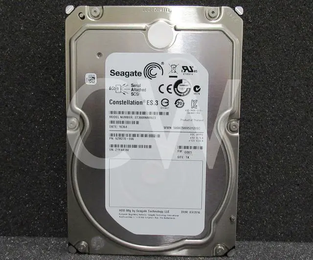 Main image of (NOT FOR HOME PC!) ST3000NM0023 Seagate 9ZM278 3TB 7.2K RPM 6Gb/s 3.5" SAS Server HDD Hard Drive
