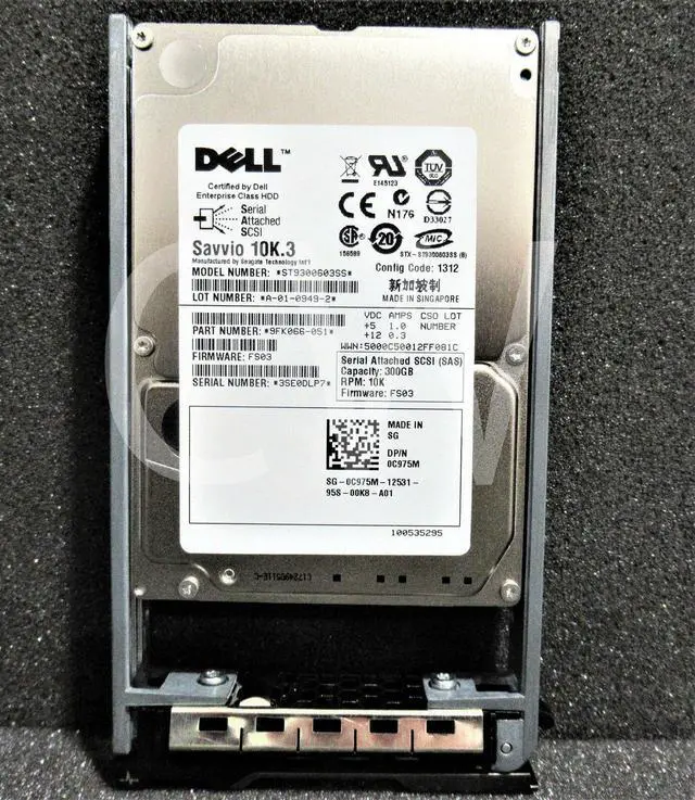 Main image of (NOT FOR HOME PC!) Dell C975M ST9300603SS 300GB 10000RPM 6Gbps 2.5" SAS SERVER HDD Hard Drive