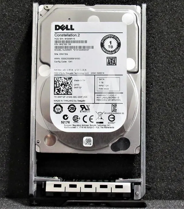 Main image of ST91000640NS Dell CONSTELLATION .2 1TB 7200RPM 6Gbps 2.5" SATA HDD 9RZ168-136