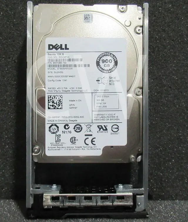 Main image of (NOT FOR HOME PC!) 02RR9T 2RR9T ST900MM0006 Dell 900GB 10K RPM 6Gb/s 2.5" SAS SERVER HDD Hard Drive