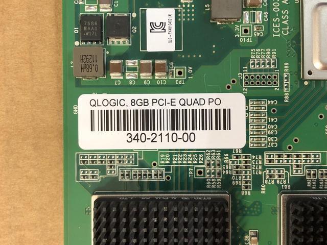 Alt view image 5 of 6 - QLogic QLE2564 Quad Port FC HBA PCI-E 4 Port + 4x 8Gb Transceivers Fiber Channel