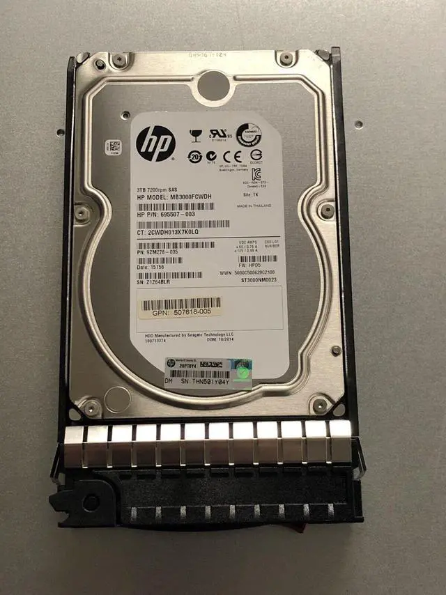 Alt view image 2 of 5 - (NOT FOR HOME PC!) HP Seagate 3TB 6Gb/s Dual Port SAS 7.2K LFF 3.5 HDD Hard Drive MDL NL DP Tray