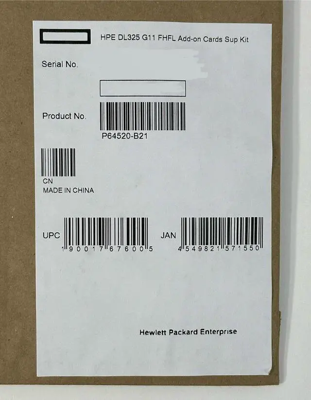 Main image of HPE ProLiant DL325 Gen11 FHFL Add-on Cards Support Kit P64520-B21