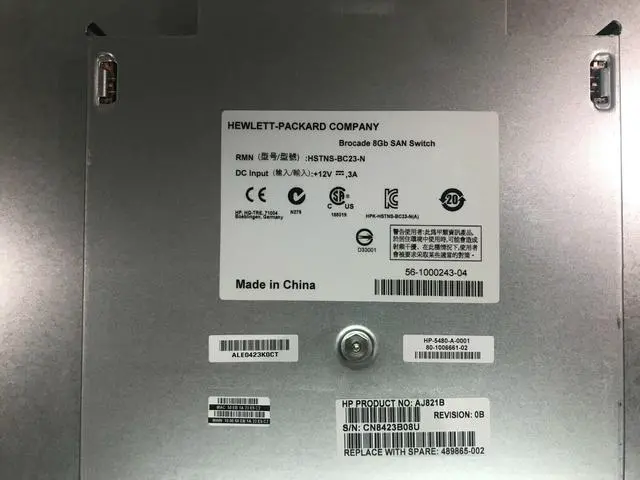 Alt view image 3 of 3 - HP B Series 8/24c Brocade SAN Switch for BladeSystem C-Class AJ821B 489865-002