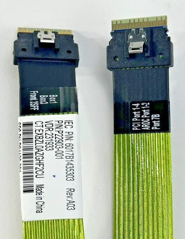 Alt view image 6 of 6 - (NOT FOR HOME PC!) HPE TriMode SFF Cable NVMe/SATA/SAS Bay3 to PCI-e/AROC/Port 7B Cable DL380 DL385
