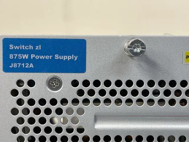 Alt view image 4 of 7 - HPE HP J8712A ProCurve zl Switch 875W PoE 273W Power Supply PSU 100V-240V