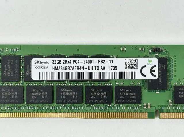 Alt view image 4 of 4 - (NOT FOR HOME PC!) SK Hynix 1x 32GB 2Rx4 PC4-2400T-R ECC Registered RDIMM DDR4 Server RAM Memory