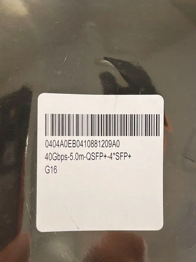 Alt view image 3 of 4 - HP HPE FlexNetwork JG331A X240 40G QSFP+ to 4x 10G SFP+ 5M Splitter Cable 4x 10G