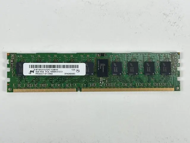 Alt view image 2 of 3 - (NOT FOR HOME PC!) Micron 72GB Lot of 18x 4GB 1Rx4 PC3L-10600R ECC RDIMM DDR3 1333 MHz RAM Memory