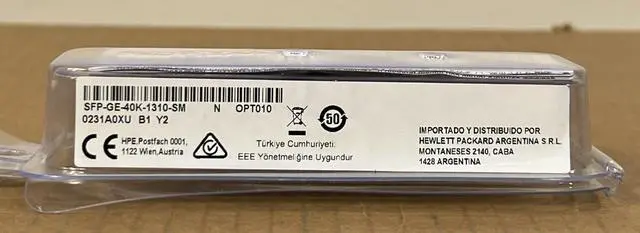 Alt view image 4 of 5 - Genuine HP HPE X125 JD061A SFP LC LH40 1310nm XCVR 1250Mbps 40Km 1GE SMF 40KM LR