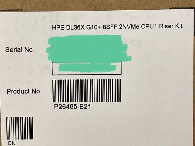 Alt view image 3 of 4 - HPE ProLiant DL36X DL360 DL365 Gen10+ Plus 8SFF 2NVMe CPU1 Riser Kit x16 x8 G10+