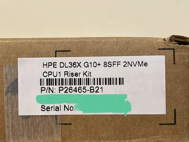 Alt view image 4 of 4 - HPE ProLiant DL36X DL360 DL365 Gen10+ Plus 8SFF 2NVMe CPU1 Riser Kit x16 x8 G10+