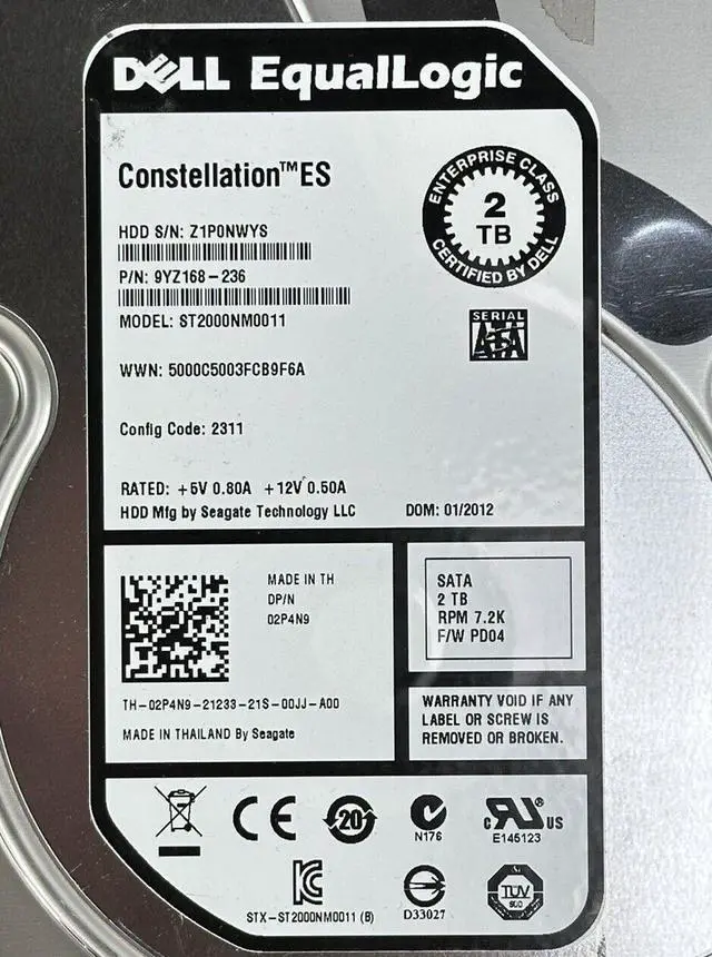 Alt view image 3 of 4 - Dell EqualLogic PS6510X PS6500 PS6510e 2TB 7.2K 3.5 HDD LFF Drive Seagate