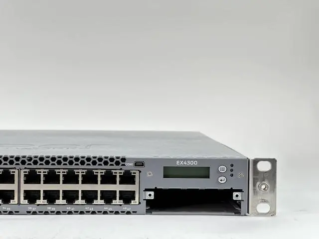 Alt view image 4 of 7 - Juniper EX4300-48T-AFO Switch 48x BASE-T 4x QSFP+ 2x PSU 350W AFO Front-to-back