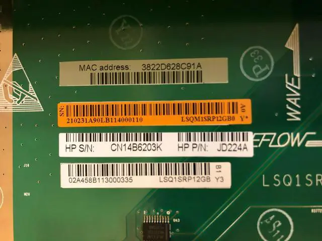 Alt view image 7 of 7 - HPE FlexNetwork JD224A 7500 384 Gbps Fabric Module 12x SFP Ports Salience VI-GE