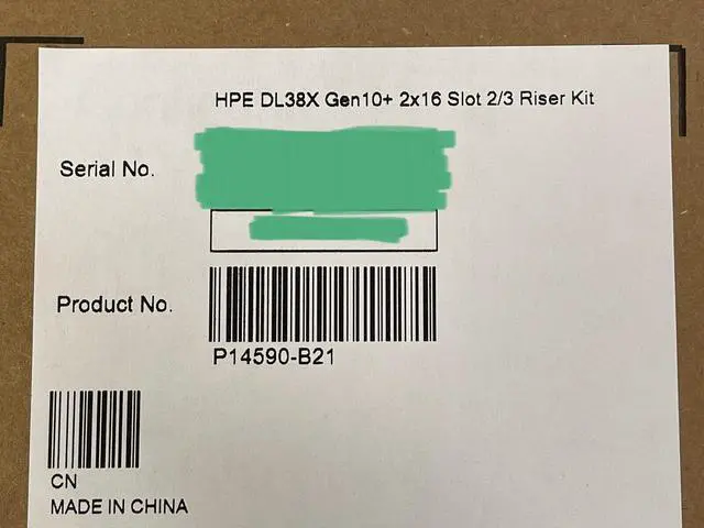 Alt view image 4 of 5 - HPE DL38X DL380 DL385 Gen10 Plus and V2 2x16 Slot 2/3 PCI-e 4.0 Riser Kit GPU