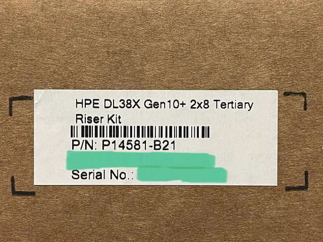 Alt view image 4 of 4 - HPE DL38X DL380 DL385 Gen10+ Plus and V2 x8/x8 PCI-e 4.0 Tertiary Riser Kit GPU