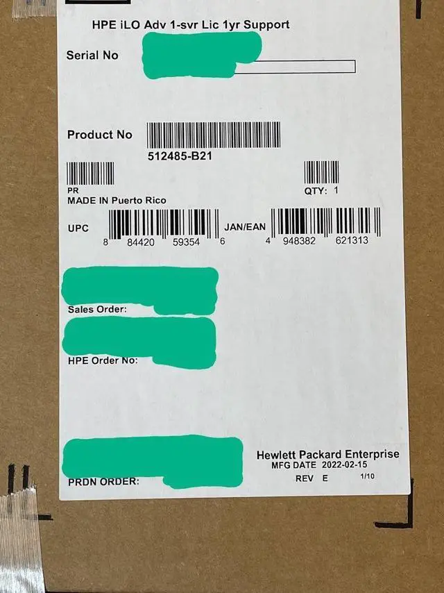 Alt view image 2 of 4 - HPE iLO Advanced Paper License iLO5 w/ 1 Year Support on Licensed Features