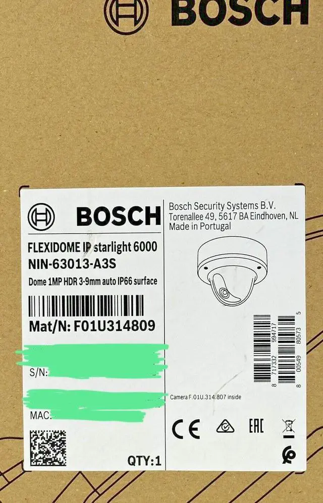 Alt view image 4 of 4 - Bosch NIN-63013-A3S Flexidome IP Starlight 6000 VR Dome 1MP HDR 3-9mm auto IP66