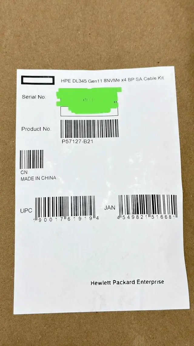 Alt view image 2 of 6 - HPE DL345 DL385 Gen11 8SFF Box3 x4 NVMe Cable kit Type-p Controller P57127-B21