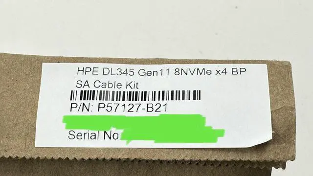Alt view image 6 of 6 - HPE DL345 DL385 Gen11 8SFF Box3 x4 NVMe Cable kit Type-p Controller P57127-B21