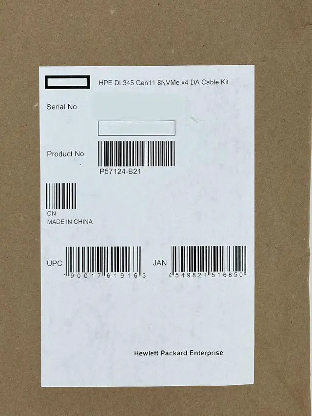 Main image of HPE DL345 Gen11 2U SFF U.2 U.3 8SFF NVMe SSD x4 DA Cable Kit P57124-B21 Box3