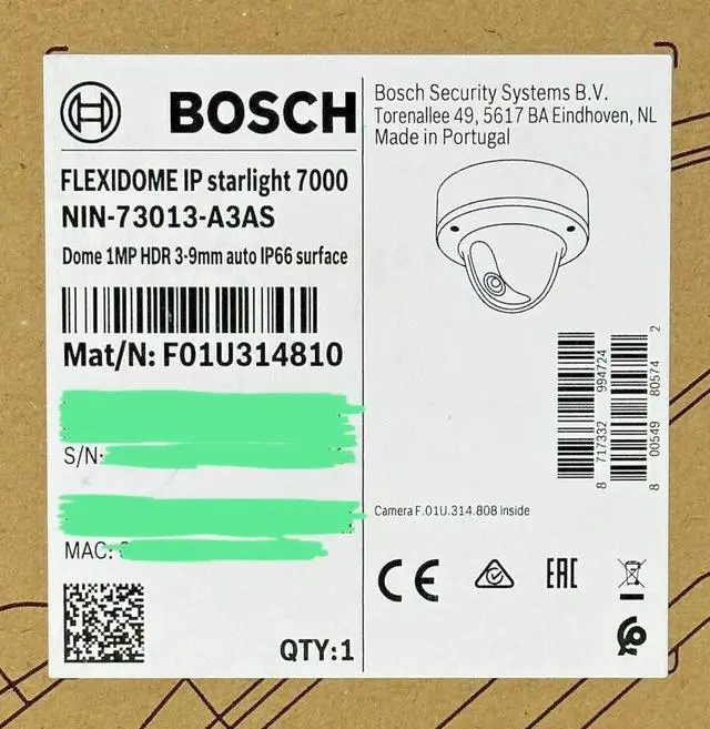 Alt view image 4 of 4 - Bosch NIN-73013-A3AS Flexidome IP Starlight 7000 VR 1MP HDR 3-9mm auto IP66 Dome
