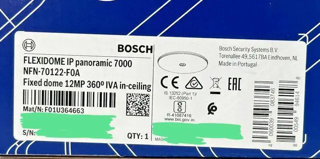 Alt view image 4 of 4 - Bosch NFN-70122-F0A Flexidome IP Fixed Dome 12MP 360 IVA Panoramic Camera IC