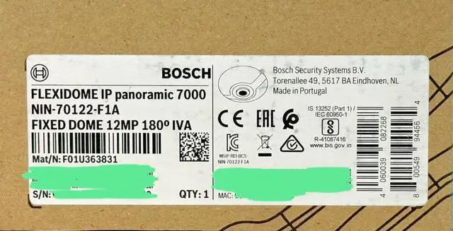 Alt view image 7 of 7 - Bosch NIN-70122-F1A Flexidome IP 12MP 180 deg IVA Panoramic Camera Fixed Dome MP