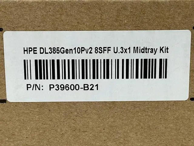 Alt view image 3 of 4 - HPE DL385 Gen10 Plus v2 8SFF x1 U.3 BC Mid Tray Basic Drive Cage Kit P39600-B21