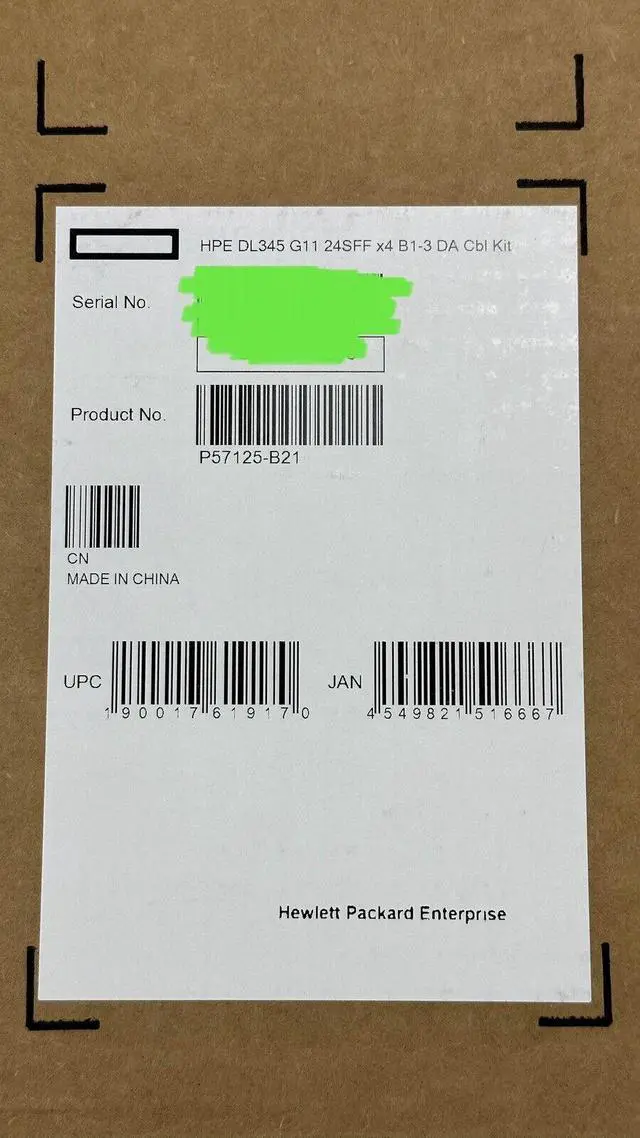 Alt view image 2 of 4 - HPE DL345 Gen11 24SFF x4 NVMe Box 1-2-3 Direct Attach Cable kit P57125-B21 DA