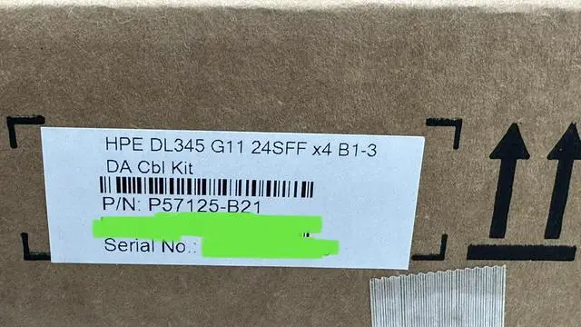 Alt view image 4 of 4 - HPE DL345 Gen11 24SFF x4 NVMe Box 1-2-3 Direct Attach Cable kit P57125-B21 DA