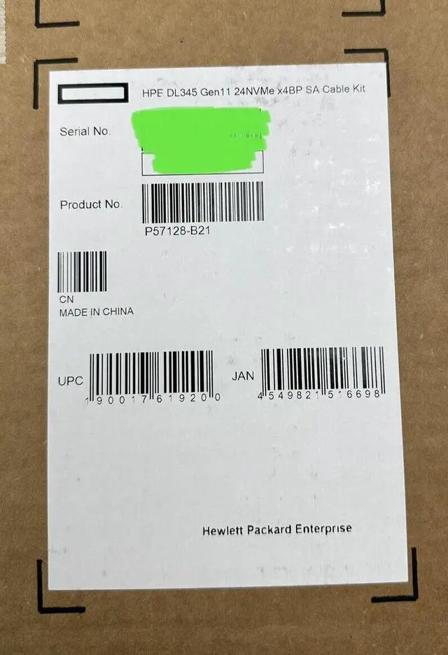 Alt view image 2 of 4 - HPE DL345 Gen11 24SFF x4 NVMe Box 1-2-3 Type-p Controller Cable kit P57128-B21