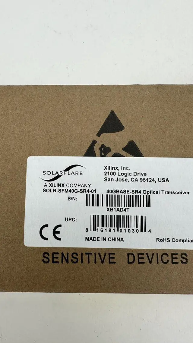 Alt view image 3 of 4 - Solarflare 40GBASE-SR4 850nm QSFP+ Optical Transceiver SOLR-SFM40G-SR4-01