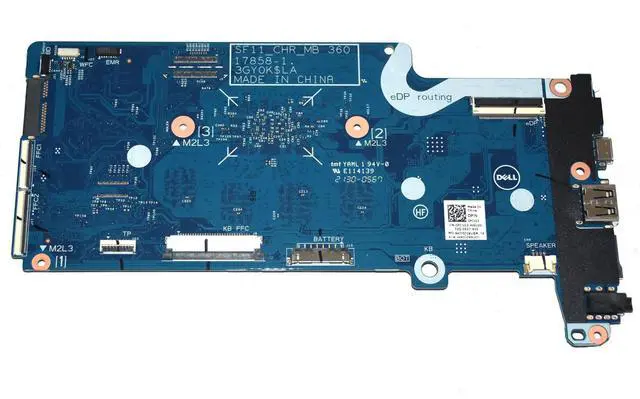 Alt view image 3 of 5 - Dell Chromebook 5190 Celeron N3350 1.10GHz 4GB RAM 32GB eMMC Motherboard PC1G3