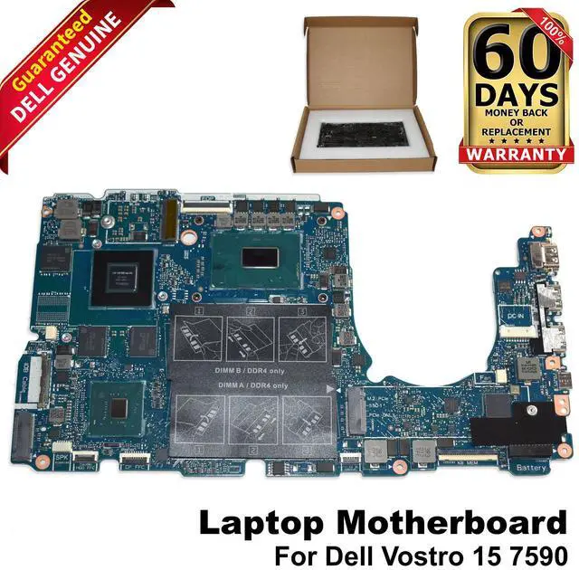 Main image of Dell Vostro 15 7590 Motherboard Core i7-9750H 2.6GHz GTX 1050 3GB GDDR5 M01WJ