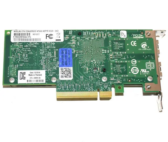 Alt view image 6 of 7 - Intel X520-DA2 Dual-Port SFP+ 10Gbps Ethernet Server Network Adapter