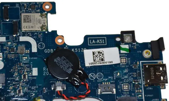 Alt view image 6 of 7 - Dell Latitude 3120 Motherboard Intel Celeron N5100 4GB RAM LA-K512P M0JC3