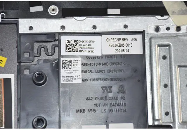 Alt view image 6 of 6 - Dell Vostro 5501 5502 Palmrest Backlit Keyboard Assembly W7PK2 G2VT3