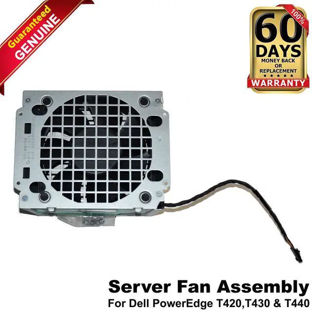 Main image of Dell PowerEdge T420 T430 T440 12V Rear Cooling Fan Cage Assembly V6712