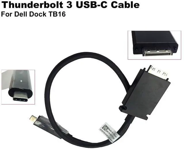 Alt view image 2 of 6 - Lot 10 Dell Thunderbolt 3 USB-C Cable for TB15 TB16 Dock K16A K17A 5T73G 3V37X