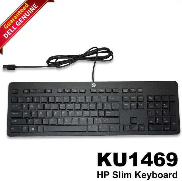 Main image of Lot 50 HP Business Slim USB Keyboard Black SK2120 KU1469 Wired QWERTY 803181-001