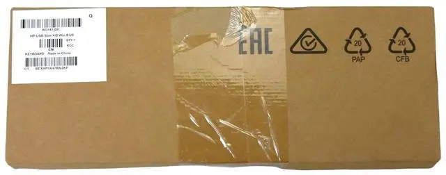 Alt view image 3 of 7 - Lot 10 HP Business Slim USB Keyboard Black SK2120 KU1469 Wired QWERTY 803181-001