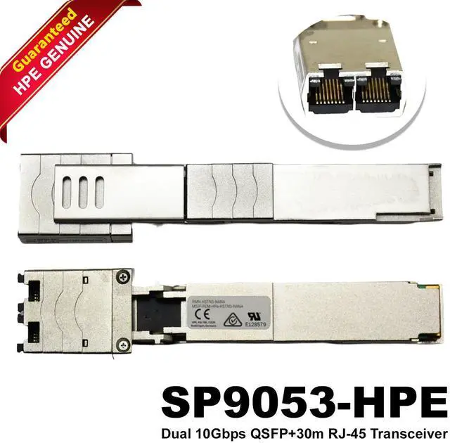 Main image of Lot of 2 HPE 10GBASE-T 2x RJ-45 Connectors 30m QSFP+ Transceiver 838327-B21