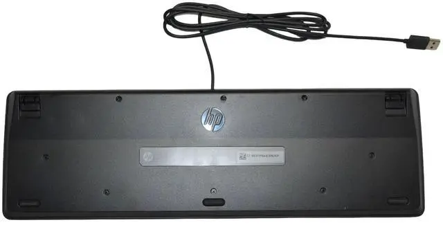 Alt view image 7 of 7 - Lot 2 HP Business Slim USB Keyboard Black SK2120 KU1469 Wired QWERTY 803181-001