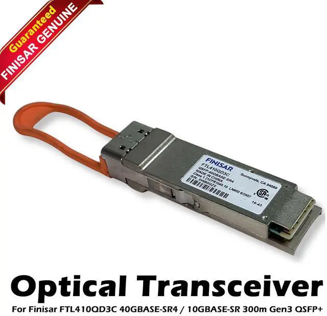 Main image of Lot of 20 Finisar 40BASE-SR4 MMF 850nm MPO 400m QSFP+ Transceiver FTL410QD3C