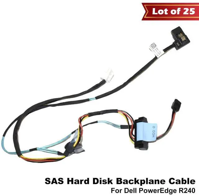 Main image of (NOT FOR HOME PC!) Lot of 25 Dell PowerEdge R240 SAS/SATA Hard Disk Backplane Cables VG7KV 02KN4G